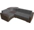 Угловой диван Лига диванов Комфорт левый основа рогожка серая, компаньон рогожка коричневая 102598L 5