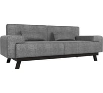 Прямой диван Лига диванов Мюнхен полностью рогожка серая 109113