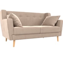 Прямой диван Лига диванов Брайтон 2 полностью велюр бежевый 108914