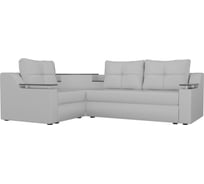 Угловой диван Лига диванов Тесей левый полностью экокожа белая 107644L