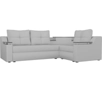 Угловой диван Лига диванов Тесей правый полностью экокожа белая 107644