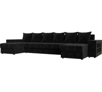 П-образный диван Лига диванов Дубай полки справа 110612R