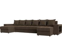 П-образный диван Лига диванов Дубай полки справа 110583R