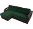 Угловой диван Лига диванов Форсайт левый основа велюр зеленый, компаньон экокожа коричневая 111575L 6