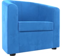 Кресло Лига диванов Норден полностью велюр голубой 109047