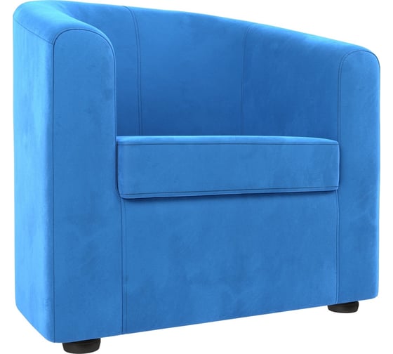Кресло Лига диванов Норден полностью велюр голубой 109047 1