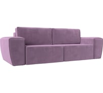 Прямой диван Лига диванов Беккер полностью микровельвет сиреневый 108531