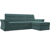 Угловой диван Лига диванов Клайд правый полностью Велюр бирюзовый 109271