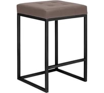 Полубарный стул GreenWeen SOHO черный каркас, сидение экокожа цвет UMBRA, 660x420x380, GW-SOHO-B-LEA-UMBRA