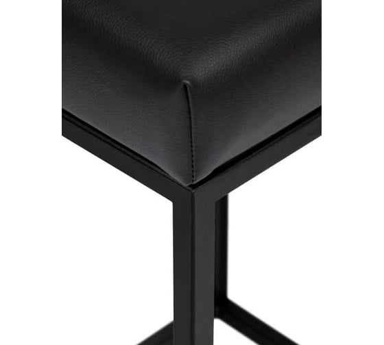 Полубарный стул GreenWeen SOHO черный каркас, сидение экокожа цвет Black, 660x420x380, GW-SOHO-B-LEA-BLACK