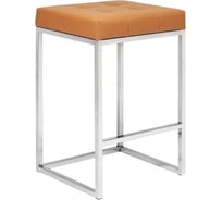 Полубарный стул GreenWeen SOHO каркас нержавеющая сталь, сидение экокожа цвет Foxy, 660x420x380, GW-SOHO-NER-LEA-FOXY