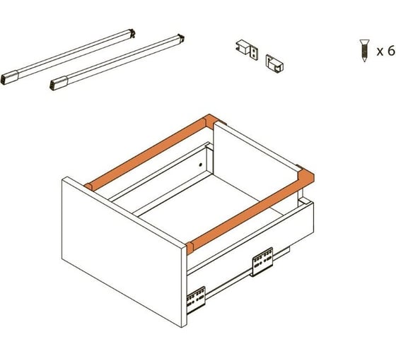 Рейлинг GTV для AXIS PRO 450мм, антрацит PB-AXISPRO-RELKW450