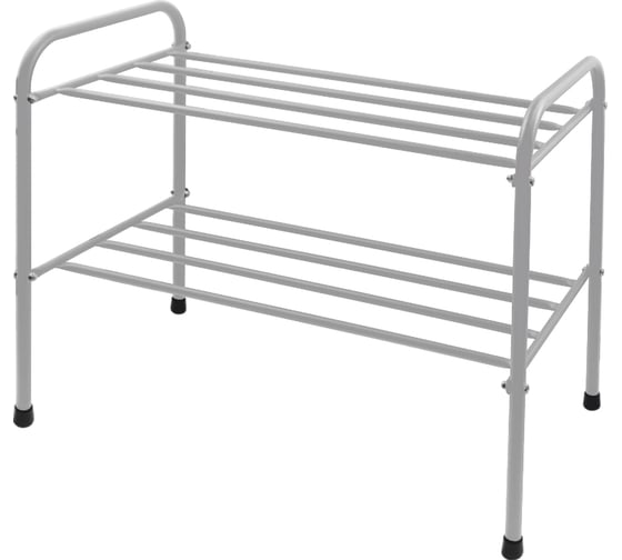 Этажерка для обуви InHome 650x320x485 мм, 2 полки, серый металлик INHSR5/3