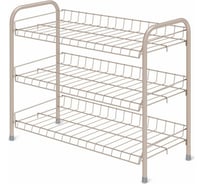 Этажерка для обуви InHome 660x280x520 мм, 3 полки, бежевый металлик ЭТИ1/Б