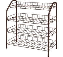 Этажерка для обуви InHome 660x280x700 мм, 4 полки, медный антик ЭТИ2/А