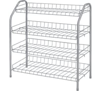 Этажерка для обуви InHome 660x280x700 мм, 4 полки, серый ЭТИ2/С