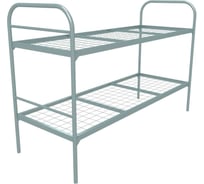 Металлическая двухъярусная кровать SAMGRUPP бюджет + 2 (700x1900, сетка 100x50, 2 перемычки) 17040