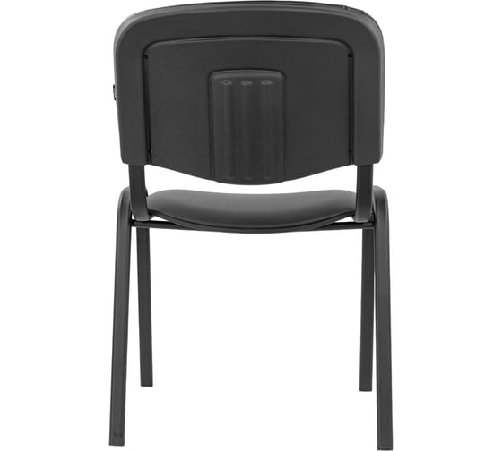 Стул офисный кожзам черный, черные ножки Gigant GCH-01 (BL)