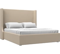 Интерьерная кровать Лига диванов Ларго 160 экокожа бежевый 101329
