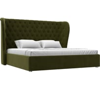 Интерьерная кровать Лига диванов Далия 200 микровельвет зеленый 108378