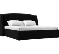 Интерьерная кровать Лига диванов Лотос 160 микровельвет черный 101116