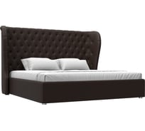 Интерьерная кровать Лига диванов Далия 200 экокожа коричневый 108365