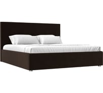 Интерьерная кровать Лига диванов Кариба 180 микровельвет коричневый 108326