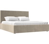 Интерьерная кровать Лига диванов Кариба 160 микровельвет бежевый 28480