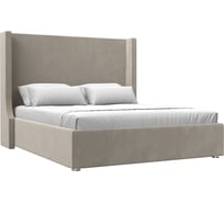 Интерьерная кровать Лига диванов Ларго 160 микровельвет бежевый 101324