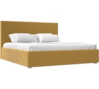 Интерьерная кровать Лига диванов Кариба 200 микровельвет желтый 113990
