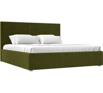 Интерьерная кровать Лига диванов Кариба 180 микровельвет зеленый 108335