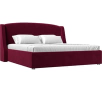 Интерьерная кровать Лига диванов Лотос 160 микровельвет бордовый 113999