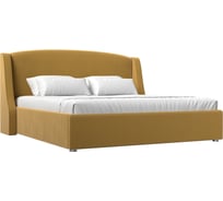 Интерьерная кровать Лига диванов Лотос 160 микровельвет желтый 114000