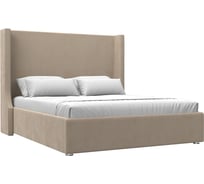 Интерьерная кровать Лига диванов Ларго 160 велюр бежевый 101317