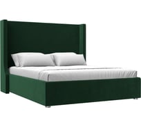 Интерьерная кровать Лига диванов Ларго 160 велюр зеленый 101319