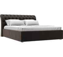 Интерьерная кровать Лига диванов Сицилия 160 велюр коричневый 101102