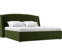 Интерьерная кровать Лига диванов Лотос 160 микровельвет зеленый 101115