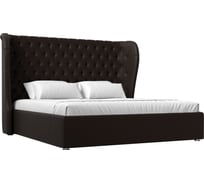Интерьерная кровать Лига диванов Далия 160 экокожа коричневый 28666