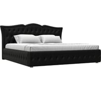 Интерьерная кровать Лига диванов Герда 200 экокожа черный 108399