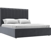 Интерьерная кровать Лига диванов Афродита 160 велюр серый 113048