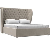 Интерьерная кровать Лига диванов Далия 160 микровельвет бежевый 28668