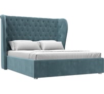 Интерьерная кровать Лига диванов Далия 160 велюр бирюзовый 101084