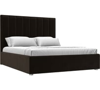 Интерьерная кровать Лига диванов Афродита 160 микровельвет коричневый 113056