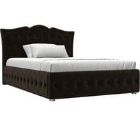 Интерьерная кровать Лига диванов Герда 140 микровельвет коричневый 28179