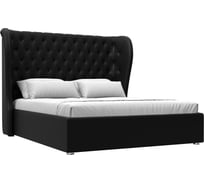 Интерьерная кровать Лига диванов Далия 160 экокожа черный 28667