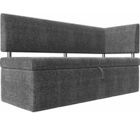 Кухонный прямой диван Лига диванов Стоун с углом правый 117473