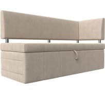 Кухонный прямой диван Лига диванов Стоун с углом правый 117471