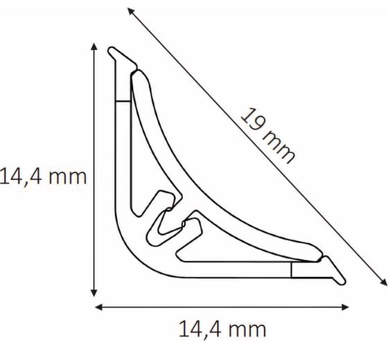Плинтус KORNER LB 15 12 черный 3.0 м 12 15-12