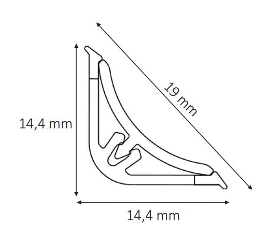 Плинтус KORNER LB 15 11 белый 3.0 м 11 15-11