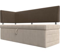 Кухонный прямой диван Стоун с углом левый Лига диванов 107282L